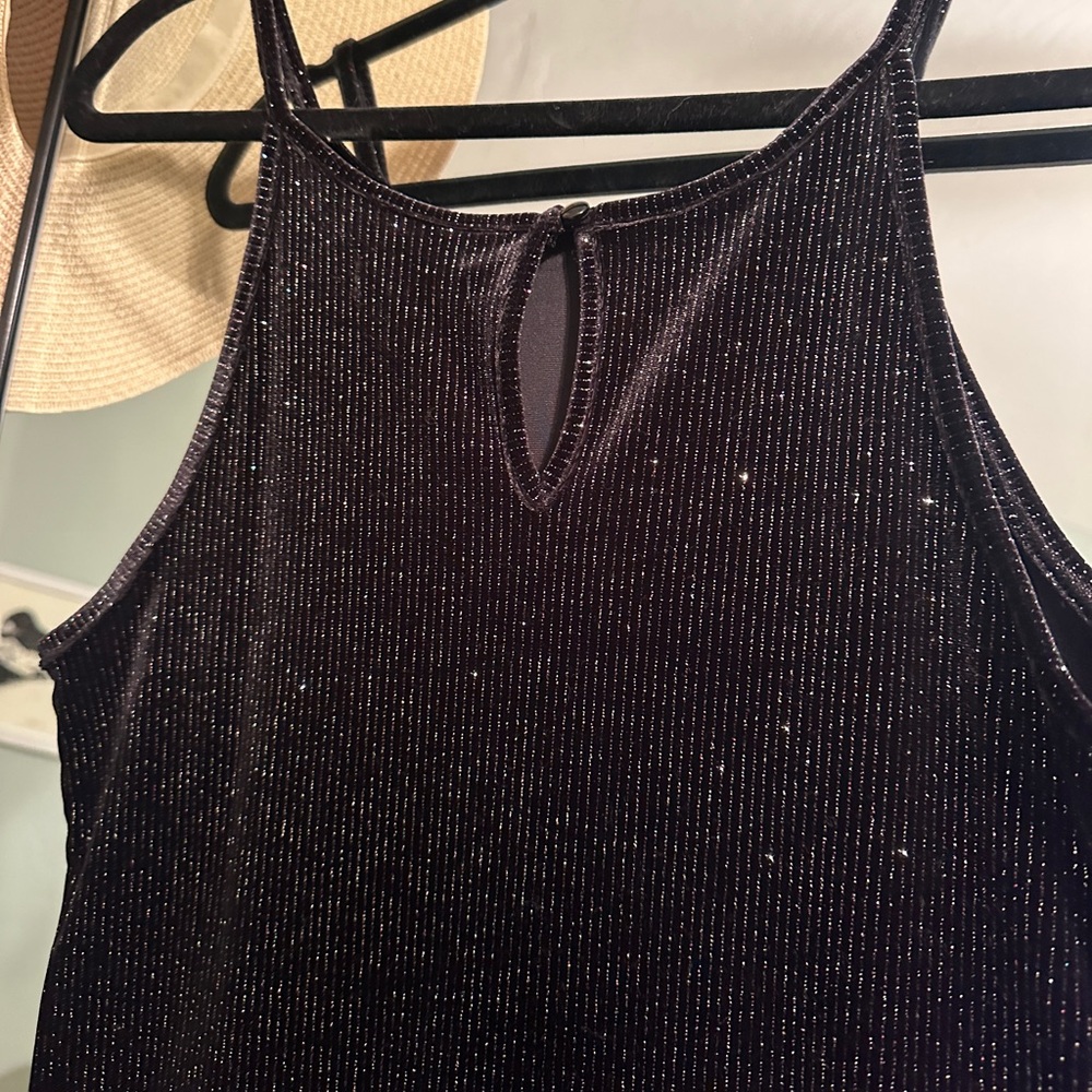 Wild Fable Black Rainbow Sparkle Sleeveless Ribbed Mini Dress - Picture 9 of 12